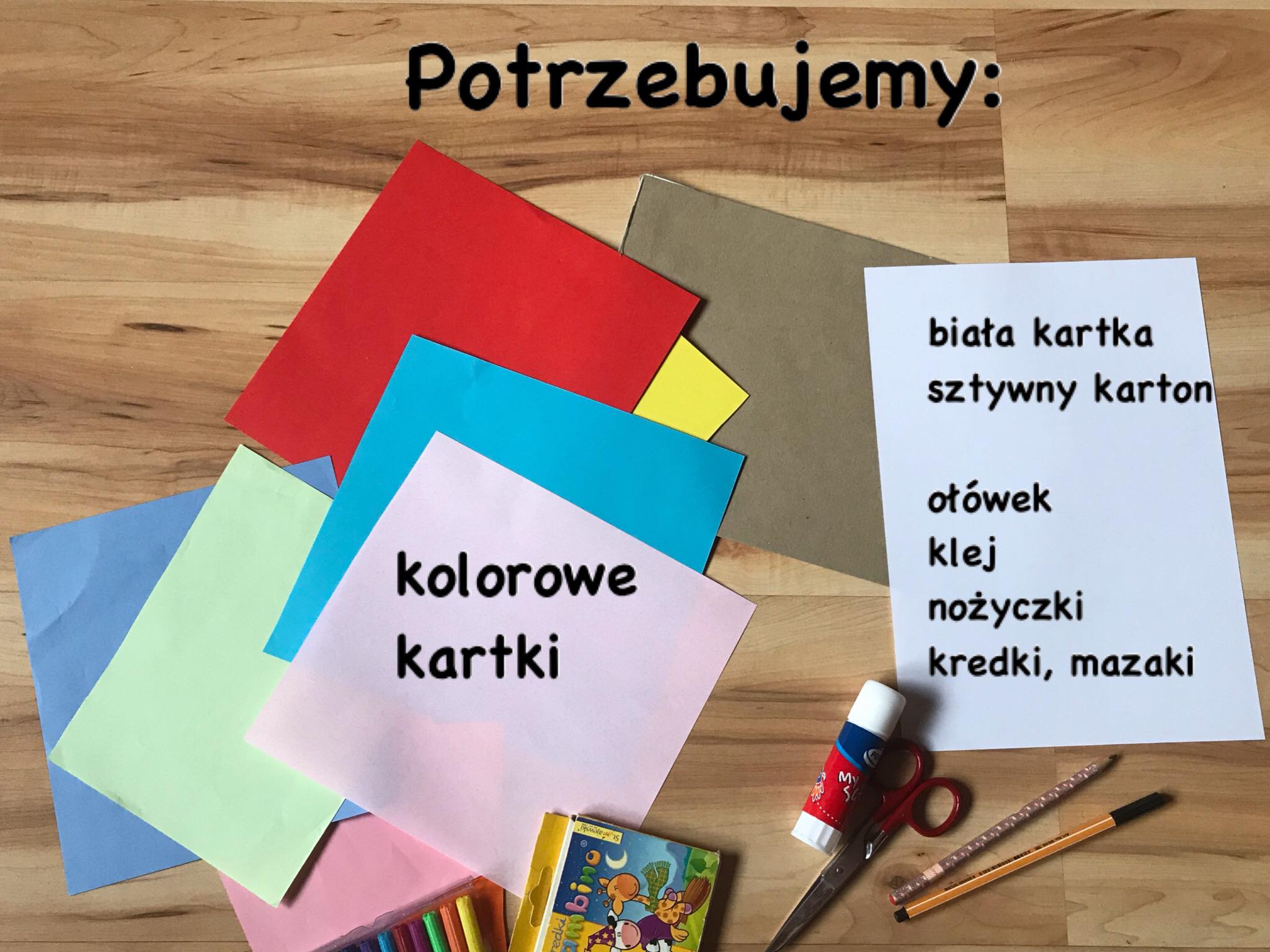 Zdjęcie potrzebnych przyborów.