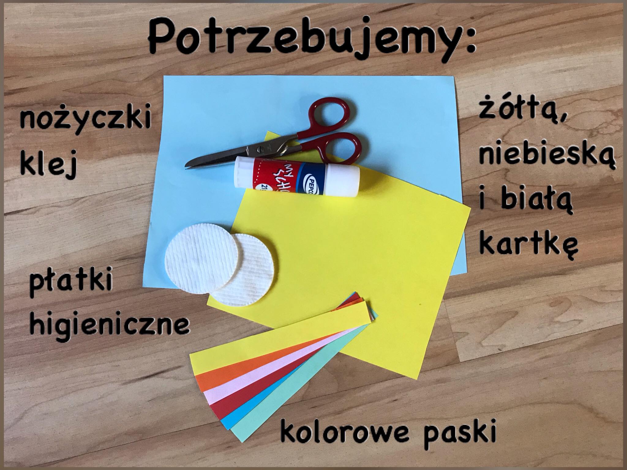 Zdjęcie przedstawia potrzebne przybory.