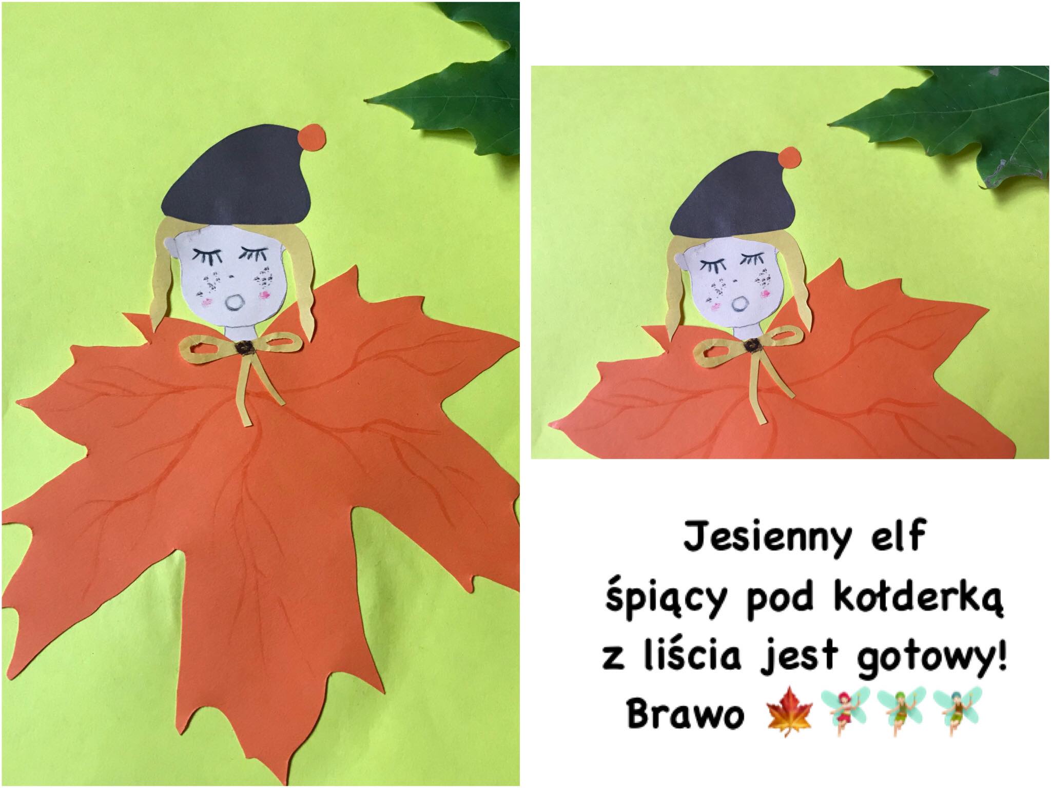 Zdjęcie gotowej pracy ,,Jesienny elf".