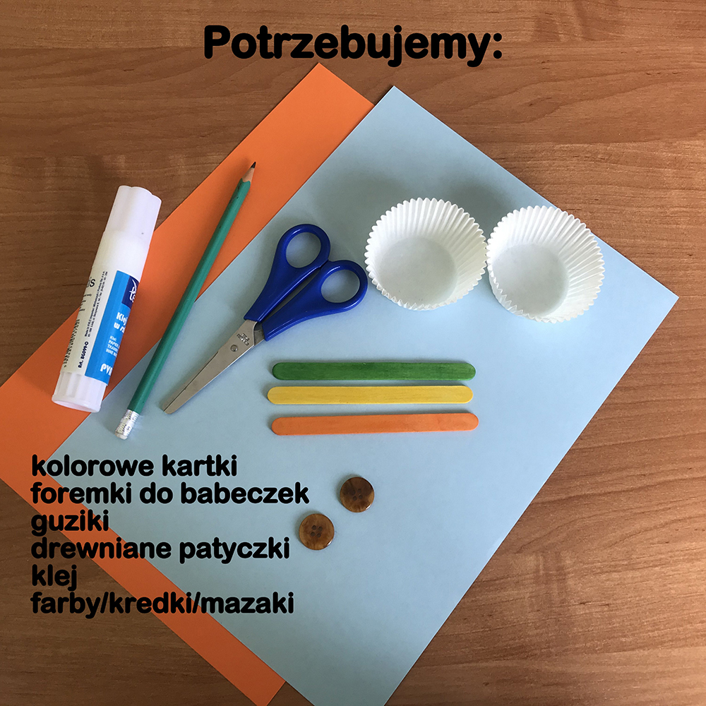 Przybory potrzebne do wykonania pracy na Dzień Mamy.