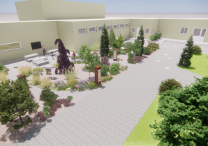 Projekt poglądowy na patio szkoły