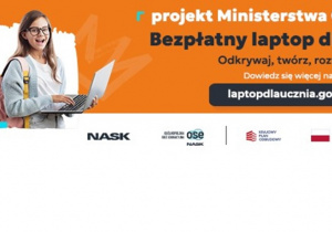 Banner propagujący Program "Laptop dla ucznia"