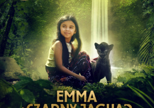 Plakat reklamujący film ,,Emma i czarny jaguar"