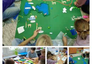 Uczniowie tworzą projekt makiety