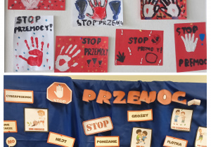 Gazetka tematyczna "Przemocy STOP".