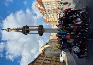 Uczniowie podczas zwiedzania starówki