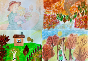 Kolaż przedstawiający prace konkursowe.