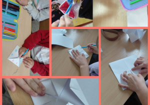 Prace w formie 3D: piekło-niebo. Dekoracje wykonane pod opieką Pani A. Ruty.