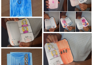 Prace własne uczniów: smartfony. Dekoracje wykonane pod opieką Pani P. Filipczak.