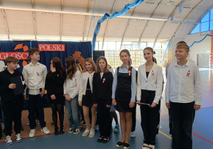 Klasa VIIA podczas uroczystego apelu