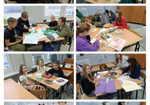 Uczniowie klasy 6c - praca w grupach