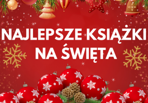 Grafika z napisem ,,Najlepsze książki na święta"