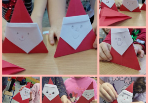 Mikołaje 3D. Prace wykonane pod opieką Pani A. Ruty.