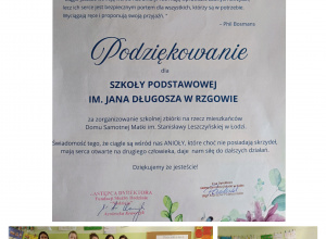 Kawiarenka charytatywna uczniów klas 7 – pomoc dla Domu Samotnej Matki w Łodzi