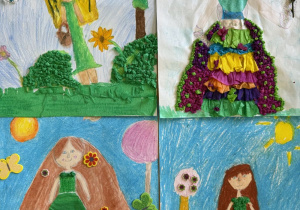 Kolaż zdjęć konkursowych prac uczniów