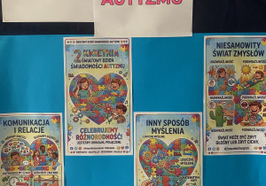 Plakat poświęcony obchodom kwietnia jako miesiąca świadomości autyzmu
