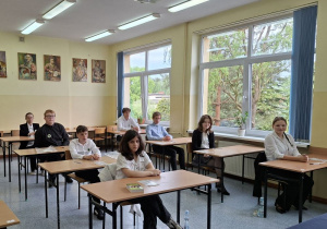 Uczniowie na jednej z sal egzaminacyjnych