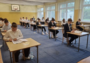 Uczniowie na jednej z sal egzaminacyjnych
