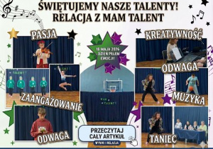 Grafika zawiera zdjęcia uczestników "Mam Talent".