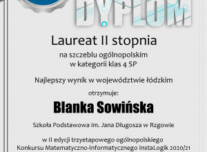 Sukcesy naszych uczniów w konkursie Instalogik