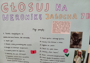 Plakat wyborczy Weroniki Jałochy