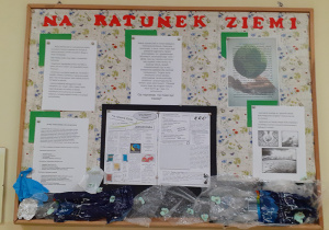 Druga strona gazety jednodniówki wydanej przez klasę VII e