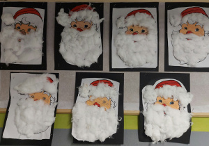 „Św. Mikołaj” – prace techniczne wykonane przez dzieci.