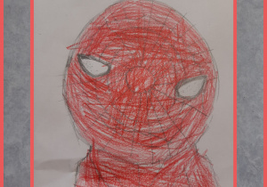 Zdjęcie przedstawiające pomysł na strój karnawałowy: Spiderman. Praca wykonana w gr. I przez uczniów kl. I i II.