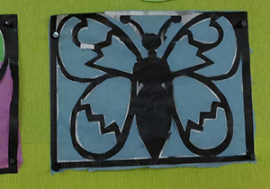 „Barwny motyl” to praca techniczna wykonana przez uczniów grupy drugiej.