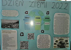 Plakat prezentujący zasady dbania o Ziemię.