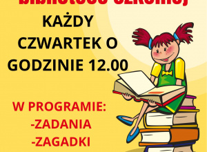 Biblioteka zaprasza w każdy czwartek o godzinie 12 na akcje „Ciekawe przerwy w bibliotece szkolnej”