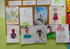 Prace przedstawiające superbohaterów komiksów Marvel'a i nie tylko