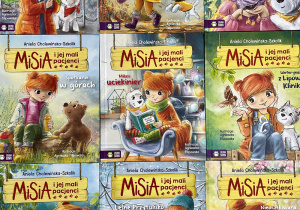Seria książek "Misia i jej mali pacjenci" dostępna w bibliotece szkolnej.