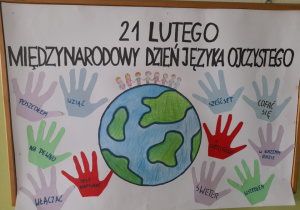 Plakat ,,21 lutego Międzynarodowy Dzień Języka Ojczystego"