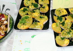 Kanapki ze zdrowymi pastami przygotowane na konkurs "Zdrowie na talerzu"