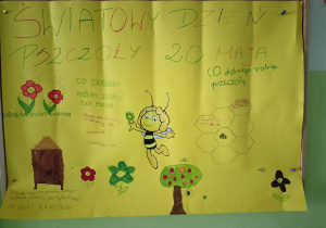 Plakat przygotowany przez uczniów klasy 4b.
